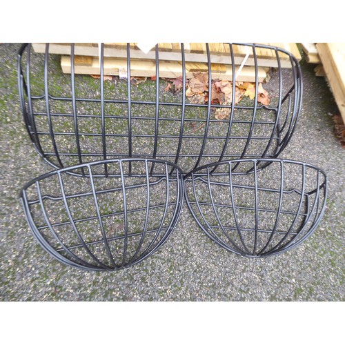 28 - Plastic coated wall basket planters (3)