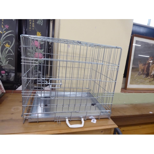 58 - Small folding metal dog crate
