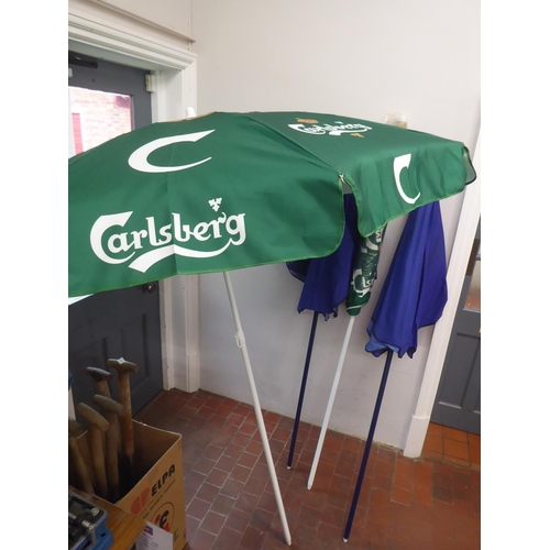 49 - Carlsberg and Kronenbourg pug garden parasols (4)