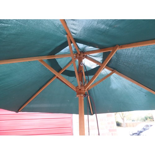 37 - Garden parasol and cast iron base