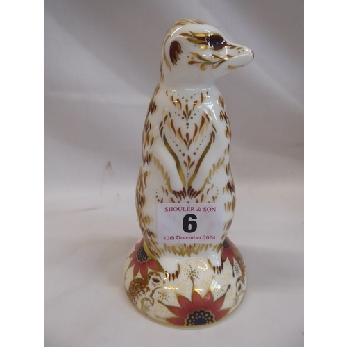 6 - Royal Crown Derby paperweight - meerkat