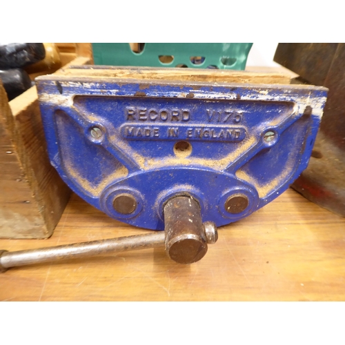 39 - Woodworking planes, bench vices, chisels, bits etc.