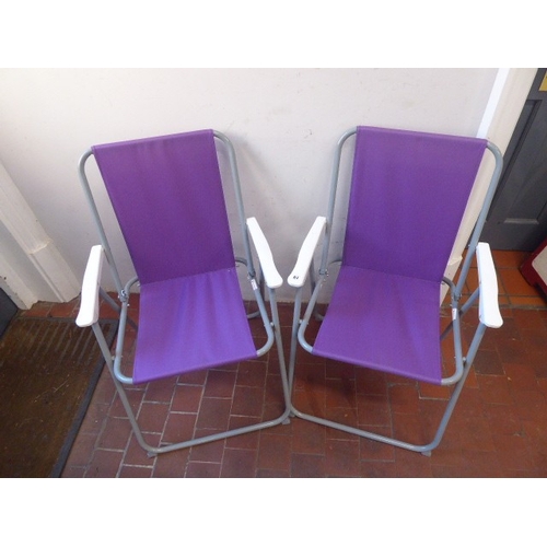 19 - Pair folding deckchairs