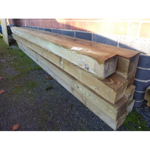 5 - Wooden fence posts (2400 x 100 x 100mm) (8)