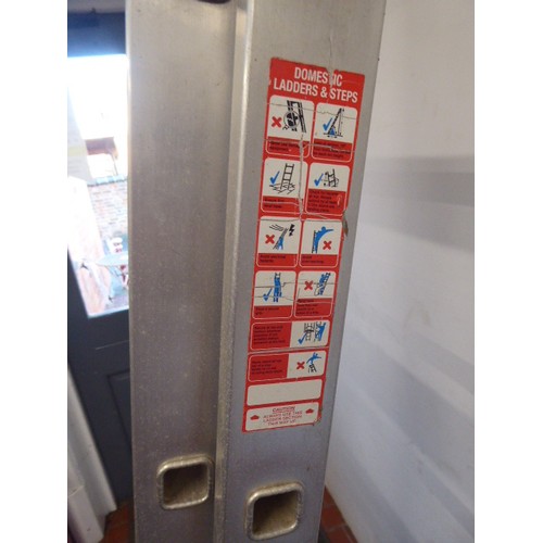 35 - Youngman double extending aluminium ladders