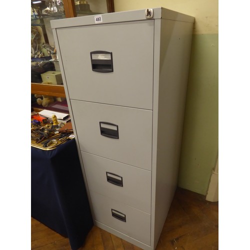 482 - Metal 4 drawer filing cabinet