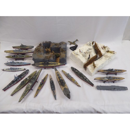 Model battleships, World War II battle trench displays