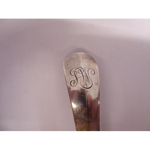 10 - Silver rat tail sauce ladle - Sheffield 1896
