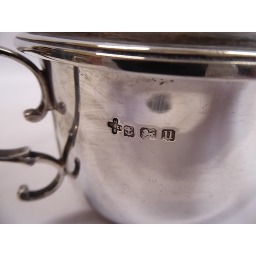 11 - Silver twin handled porringer with cover - Birmingham 1919
