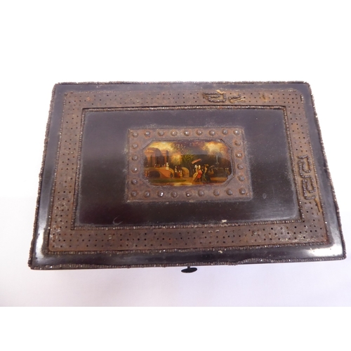28 - Enamelled silver compact - Asprey's, engine turned silver matchbook case & a cased marcasite manicur... 