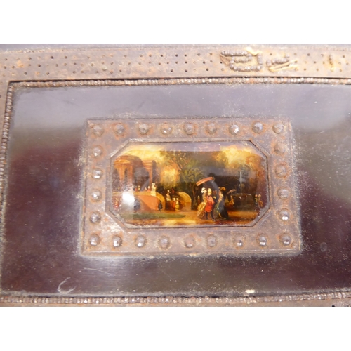 28 - Enamelled silver compact - Asprey's, engine turned silver matchbook case & a cased marcasite manicur... 