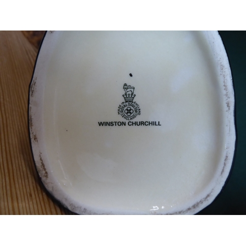 44 - Royal Doulton Winston Churchill toby jug, Sancho Panca and viking character jugs (3)