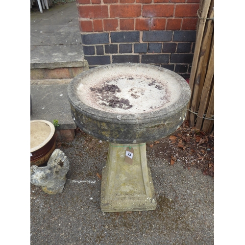 23 - Concrete bird bath
