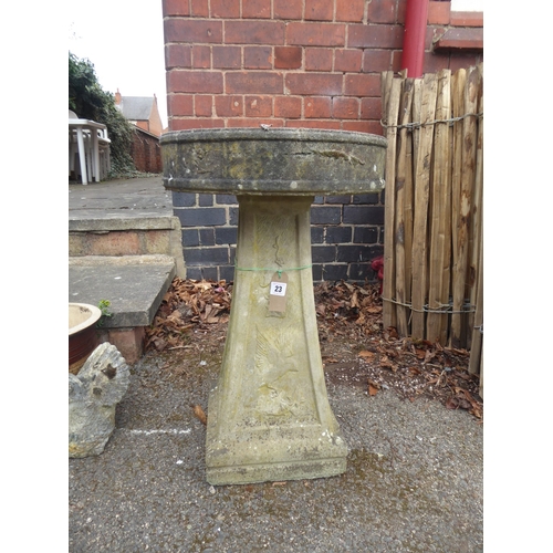 23 - Concrete bird bath
