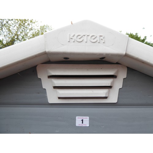 1 - Keter Manor plastic shed 4' x 3'