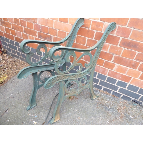 55 - Cast iron bench ends