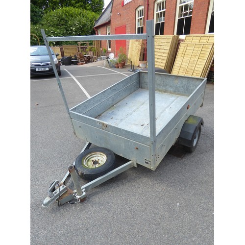 19 - Galvanised trailer by Caddy Trailers with spare wheel ( no jockey wheel ) 52
