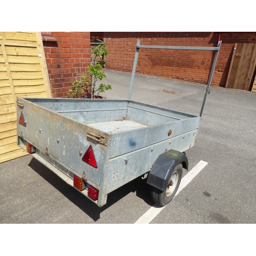 19 - Galvanised trailer by Caddy Trailers with spare wheel ( no jockey wheel ) 52