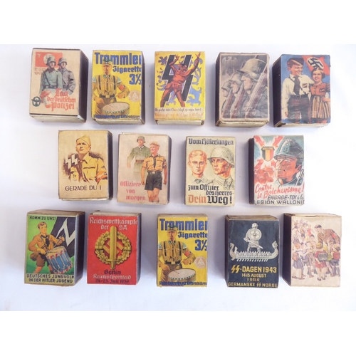 Collection of WWII German propaganda full matchboxes (14)