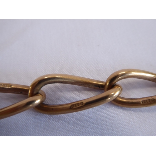 27 - 9ct rose gold Albert watch chain (58g)