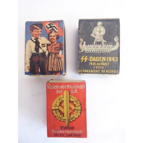 Collection of WWII German propaganda full matchboxes (14)