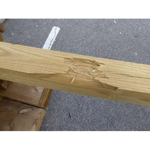 12 - Wooden garden fence posts (2400 x 100 x 100mm) (10)