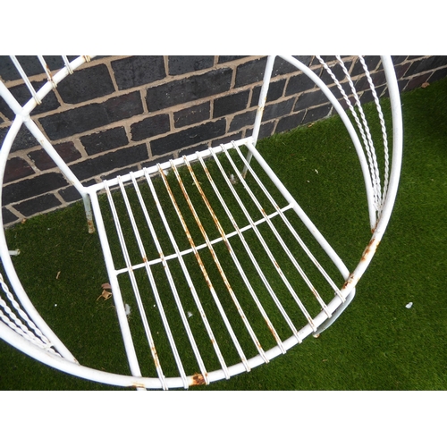 36 - Set of 4 retro metal 'atomic' style garden chairs