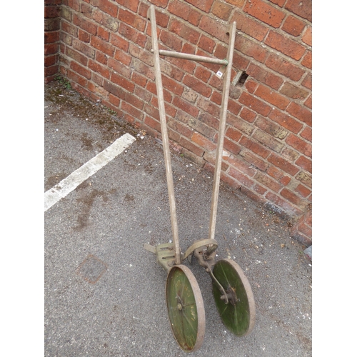 43 - Vintage Brown Junior wooden handled cultivator