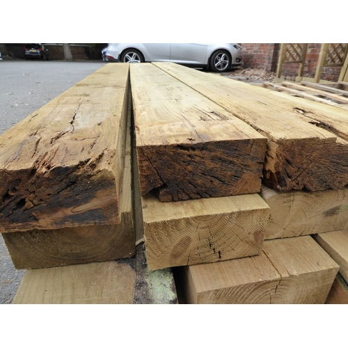 9 - Wooden garden sleepers - (2400 x 200 x 100mm) (8)