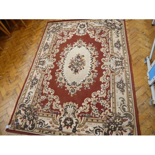 534 - Brown traditional design polypropylene rug