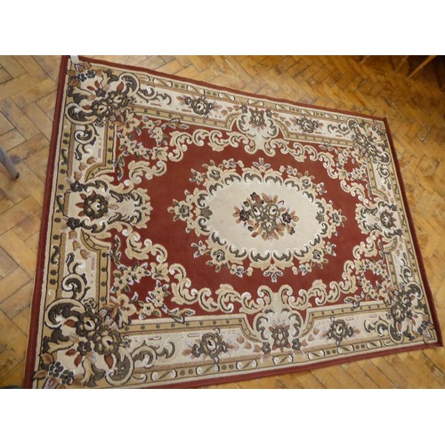534 - Brown traditional design polypropylene rug