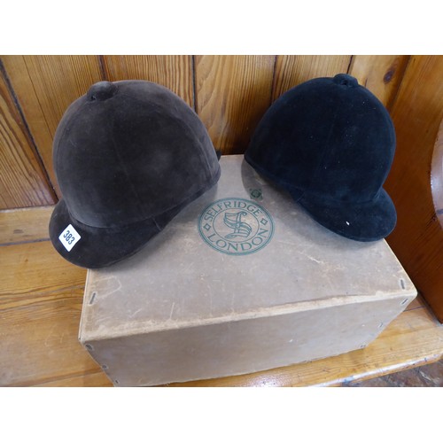 Vintage brushed silk ladies riding hats - Selfridges and Harry Hall (2)