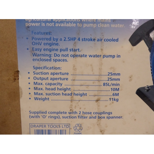 42 - Draper Expert petrol 2.5hp water pump