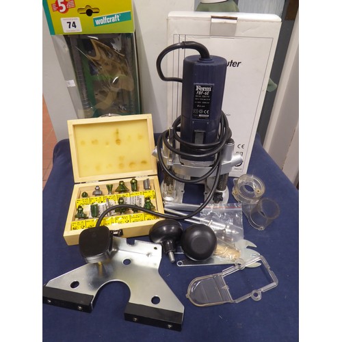 New Ferm router, router bits set and Wolfcraft stand (3)