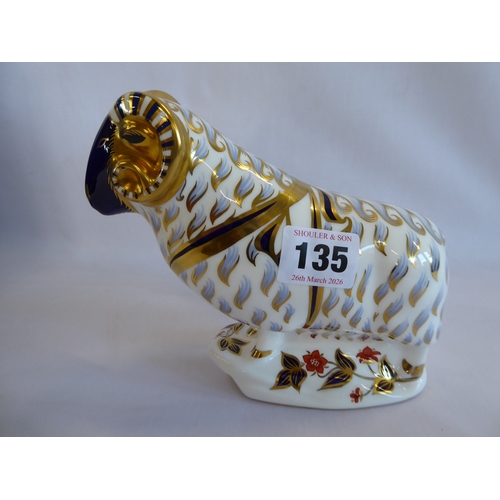Royal Crown Derby paperweight - ram (with box)