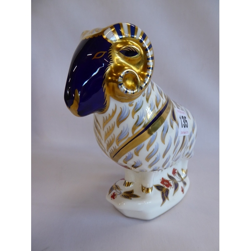 Royal Crown Derby paperweight - ram (with box)