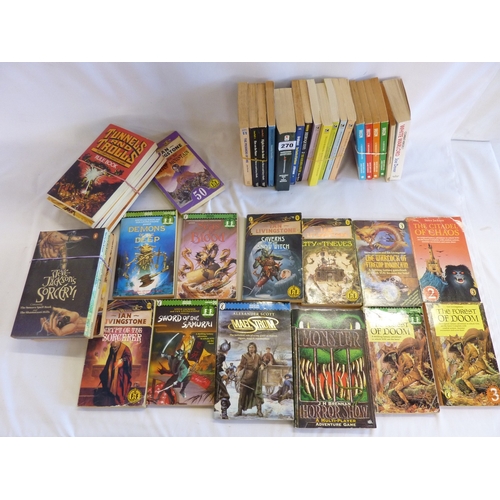 Collection of fantasy roleplaying books, including Ian Livingston and ...