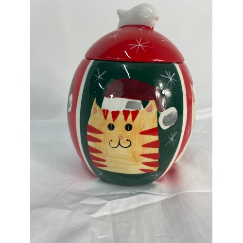 17 - Large Hand Painted Cat Cookie Jar