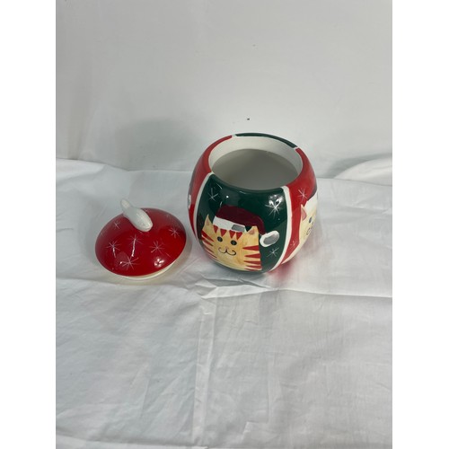 17 - Large Hand Painted Cat Cookie Jar