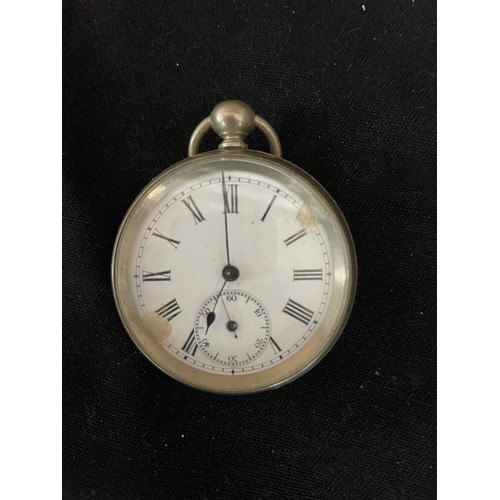 26 - German Key Winding Silver Pocket Watch (Argentan 935)