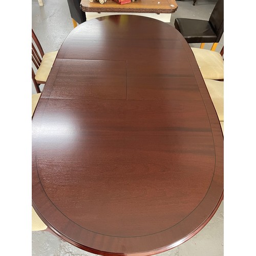 39 - Unused Mahogany Extendable Dining Table and 6 Chairs