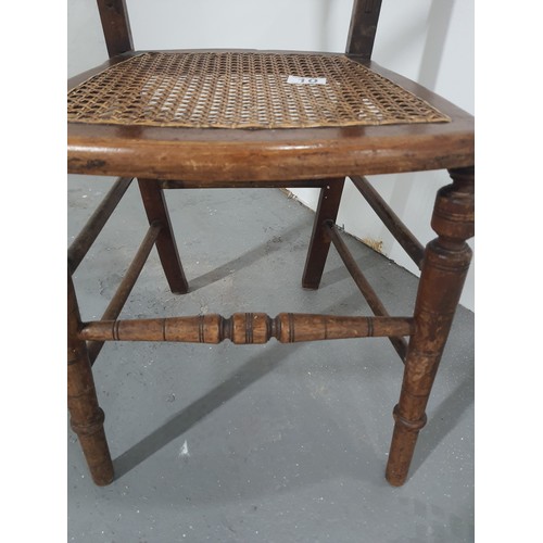 51 - Mahogany Cane Seated Chair