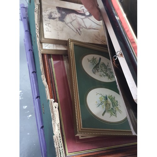 55 - Mixed box of pictures and frames