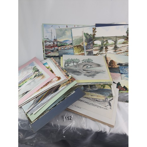 70 - Geoff Thomas original Sketches, Pastel and Water Colours