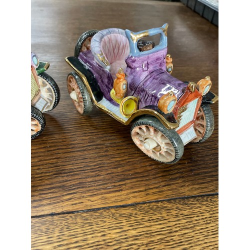 92 - Set Of Vintage Porcelain Vehicles