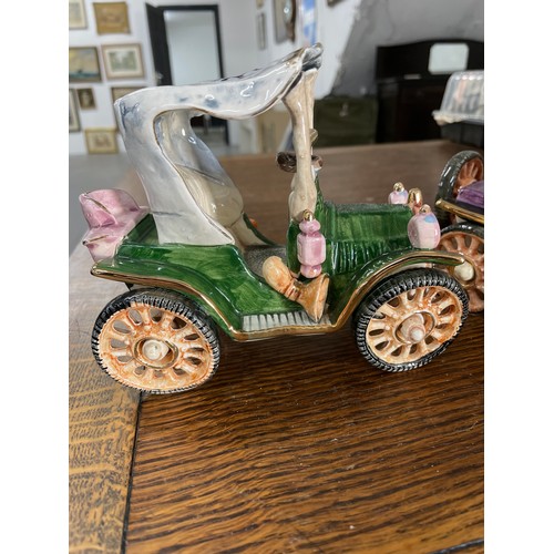 92 - Set Of Vintage Porcelain Vehicles