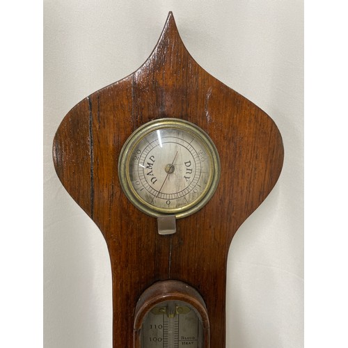 98 - 19thc Mahogany Cased Mercury Banjo Barometer