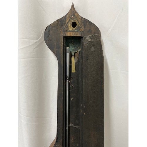 98 - 19thc Mahogany Cased Mercury Banjo Barometer