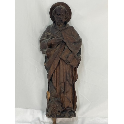 129 - Hand carved Oak Church Priest Carving c1850 20