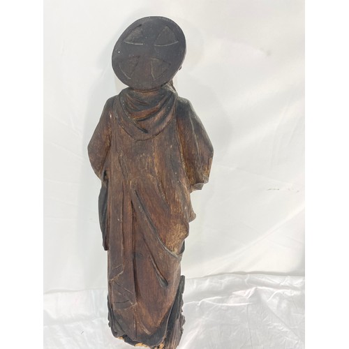 129 - Hand carved Oak Church Priest Carving c1850 20